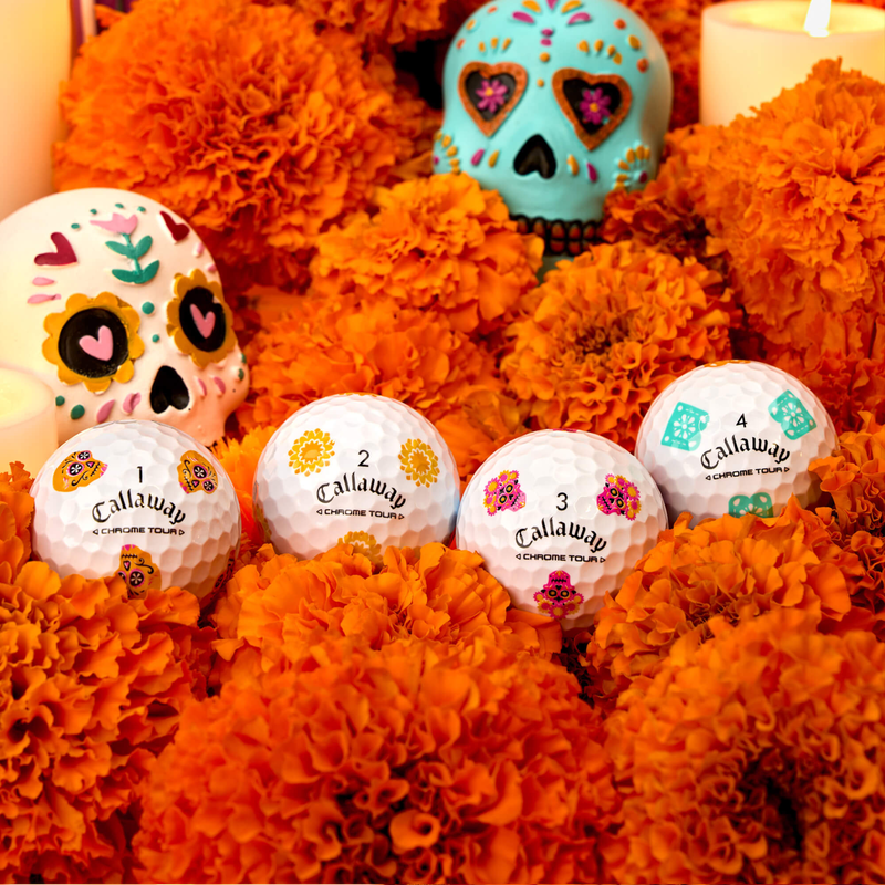 Limiterte Auflage Chrome Tour Día de los Muertos Golfbälle (Dutzend) - View 3